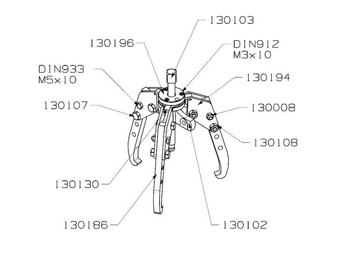 Extractor Autocentrante Forza 105X110 Extractor Autocentrante Forza 105X110